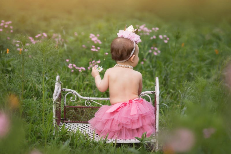 Tutu.kk Baby Girls Tutu Bloomers Diaper Cover Cotton Tulle Bloomers and Headband Set Coral 3-6 Month - Image 5